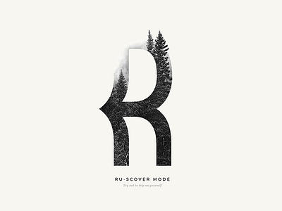 Ru- scover discover forrest photoshop r trees typography