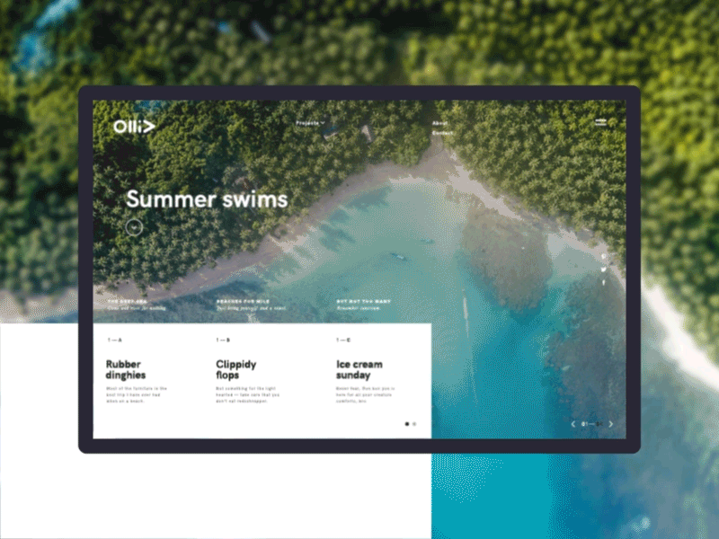 Summer Vibes animation fun summer typography ui ux website