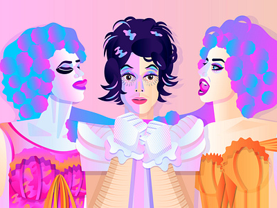 Of Montreal band colorful different for girls digital art drawing fan art hissing fauna indie kevin barnes music musician of montreal pop portrait portraiture rock vector vector artist vectorart
