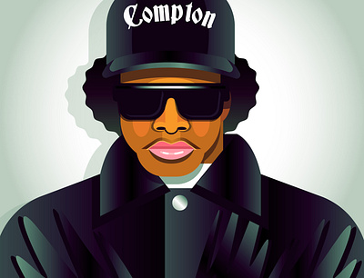 Eazy-E 90s art compton digital art eazy eazy e eazy e fan art fuck the police illustration music nwa portrait print rap rapper straight outta compton vector vector illustration