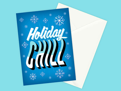 Holiday Chill art card card design chill greeting card greeting card design greeting card mockup holiday holiday card snowflakes stationery vector winter