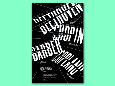 Piano Poster Designs classical graphic design lillie gardner lillie gardner pianist pianist piano poster poster design posters series type typographic poster typography typography poster