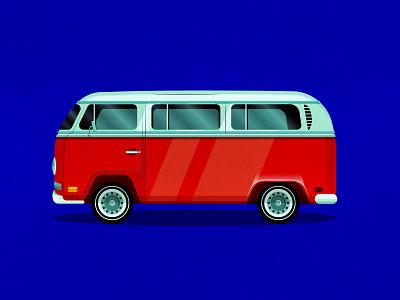 Road Trip 1960s bus business california car classic car cute design illustration los angeles red retro road trip vector vehicle vintage volkswagen volkswagon vw vw bus