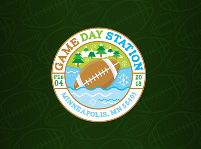 USPS Super Bowl design football logo logo design mail minneapolis minnesota pictoral cancellation pictoral postmark postcard stamp super bowl usps vikings