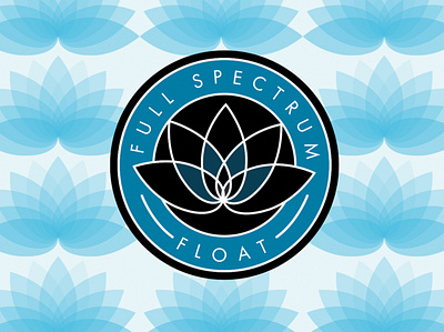 Full Spectrum Float brand brand identity branding company float tank float therapy floatation full spectrum float logo logo design logo design concept lotus minnesota peaceful relax relaxing small business therapy water