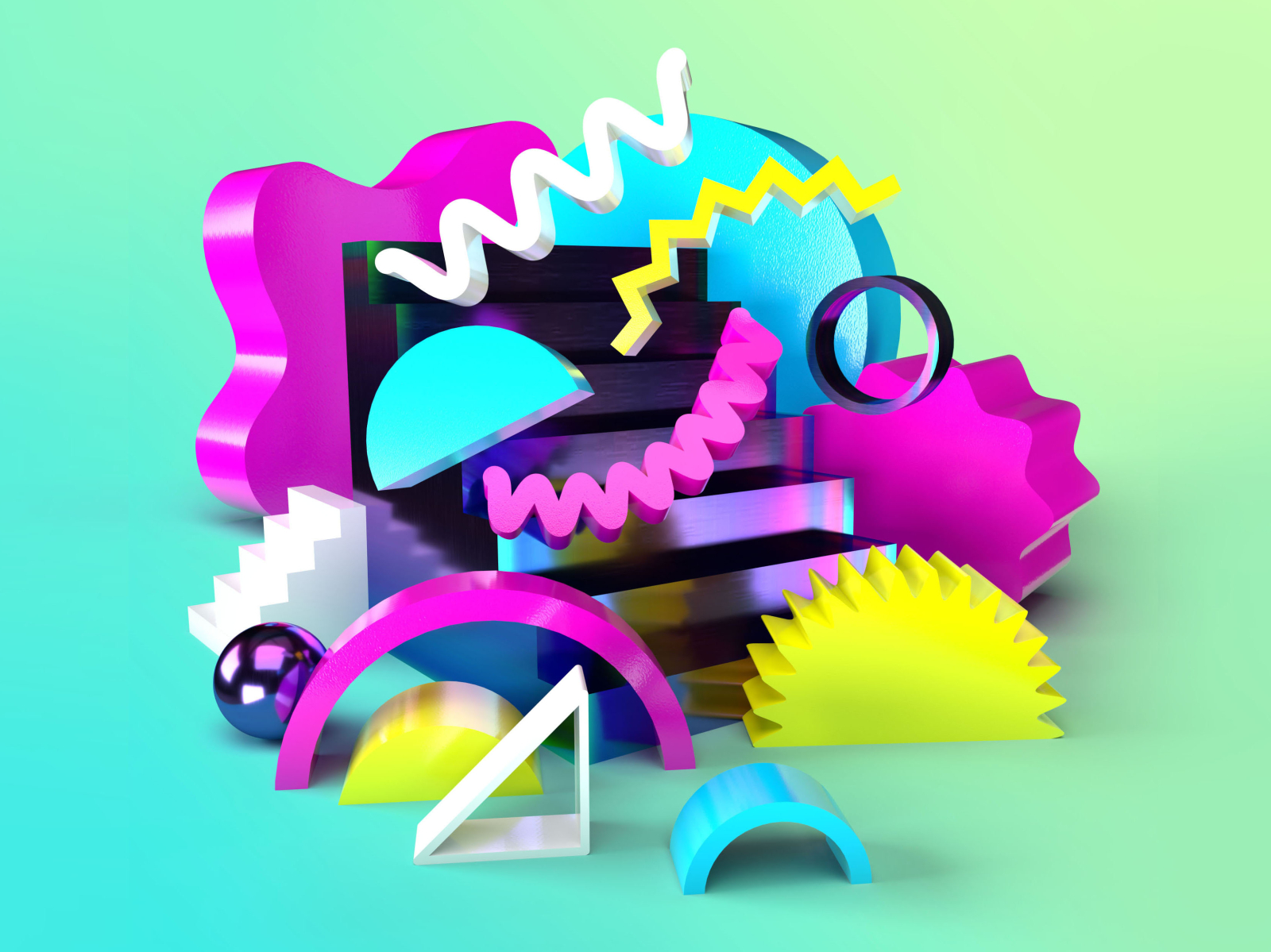 3D Shapes Pt. 1 by Jane Gardner on Dribbble