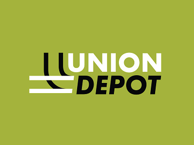 Union Depot - Logo Design Concept #1 depot graphic design logo logo design track train train track transportation typography