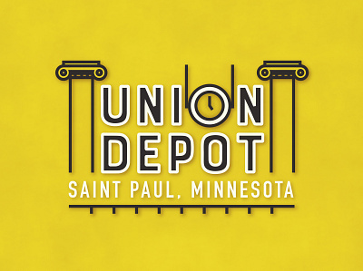 Union Depot - Logo Design Concept #6 depot graphic design logo logo design track train train track transportation typography