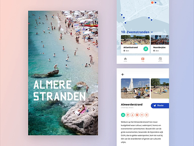 Almere Beach - Smart City App Concept app beach design sensors smart city ui ux