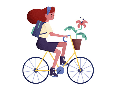 Bike life backpack bike ginger girl summer