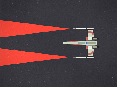 X-wing illustration minimalist starwars vector xwing