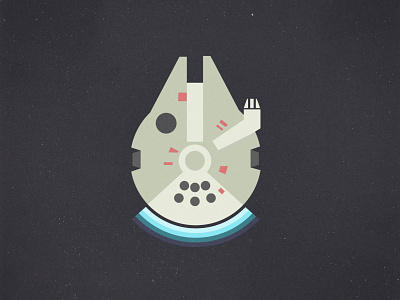 Millennium Falcon falcon illustration millennium falcon minimalist starwars vector