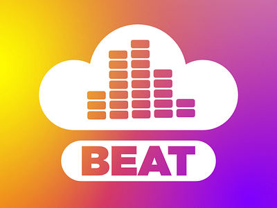 Streaming Music Startup Logo beat cloud dailylogo dailylogochallenge day8 logo music streaming vector