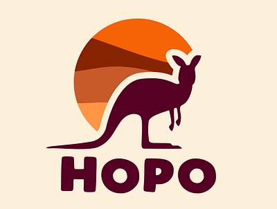 Kangaroo Logo dailylogo dailylogochallenge day 19 hopo kangeroo logo vector
