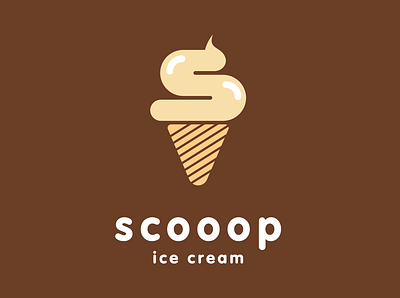 Ice Cream Company Logo dailylogo dailylogochallenge day 27 ice cream logo minimalist scooop vector