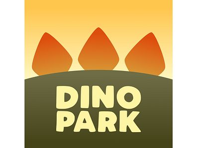 Dinosaur Amusement Park Logo dailylogo dailylogochallenge day 35 dino dinosaur logo minimalist park vector