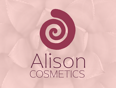 Alison Cosmetics Logo alison cosmetics branding cosmetics dailylogo design logo logocore swirl vector