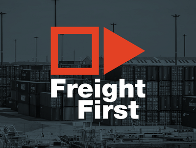 Frieght First Logo cargo dailylogo freight logo logocore minimalist shipping vector