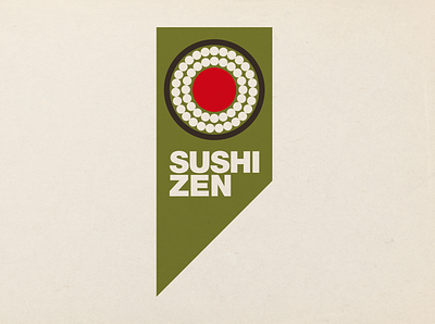 Sushi Zen Logo branding dailylogo design logo restaurant retro sushi vector zen