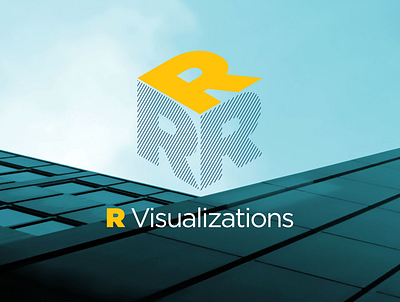 R Visualizations Logo architects dailylogo logo logocore r visualizations typography vector