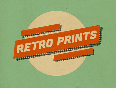 Retro Prints Poster Company Logo dailylogo logo logocore poster retro retroprints vector
