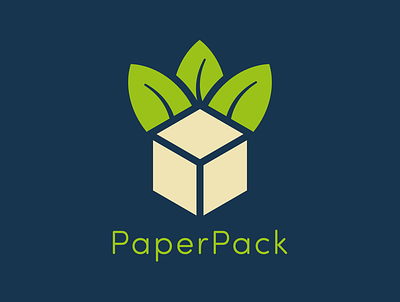 PaperPack Logo affinitydesigner branding dailylogo design leaf logo logocore minimalist packaging paperpack vector