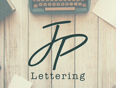 JP Lettering Logo affinitydesigner branding dailylogo design jp lettering logo logocore minimalist typography vector