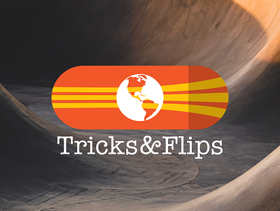 Tricks & Flips Logo affinitydesigner branding dailylogo design logo logocore minimalist skate skateboard vector