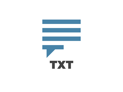 TXT Communication App Logo affinitydesigner communication dailylogo design icon logo logocore minimalist txt vector