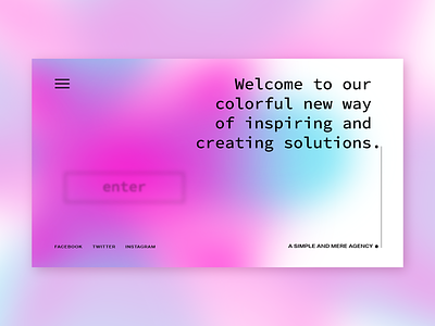 A colorful agency colours exercise gradient hero section illustrator webdesign