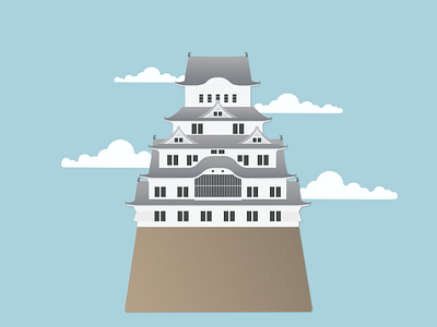 Vector of Himeji Castle, Japan 100dayschallenge 100daysofvector castle illustration illustrator japan vector vectorart vectorillustration