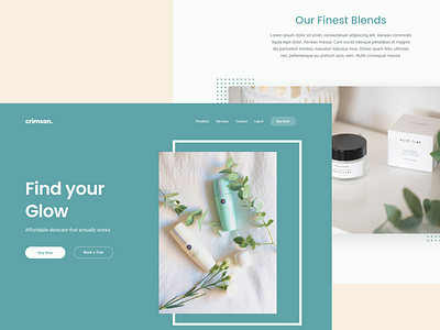 skincare landing page