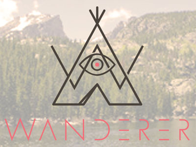 Wanderer branding identity illustration logo logotype typography