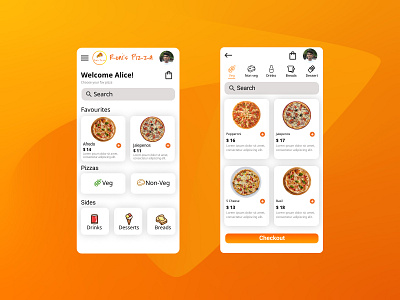 Roni's Pizza app food logo pizza ui