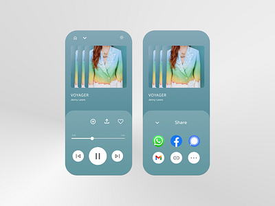 Daily UI | Music player + share button