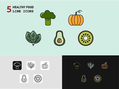 Healthy food icon design food healthy food icon illustration line line icon vector