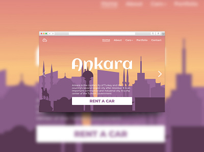 Silhouette of the city for the first screen ankara city design graphic design illustration silhouette turkey ui vector web