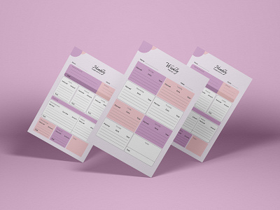 Month-Week Budget Planner budget planner design graphic design illustration pantone pastel planner vector