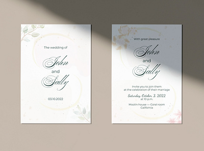 Rustic wedding invitation design graphic design illustration rustic vector watercolor brushes wedding wedding invitation