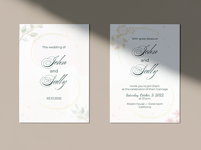 Rustic wedding invitation