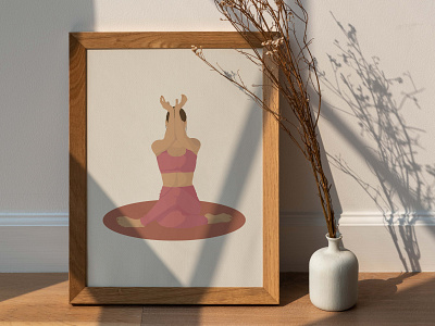 Faceless poster, yoga design faceless graphic design illustration meditation poster vector woman yoga