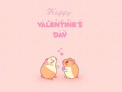 Happy Valentine's Day! 14 design february flower graphic design hamster happy valentines day! holiday illustration love valentines day vector
