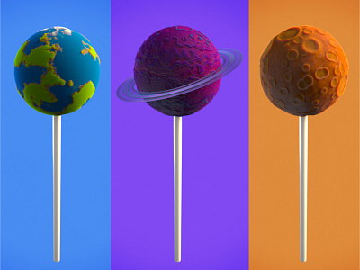 Lollipops 3d houdini lollipop noise planet redshift