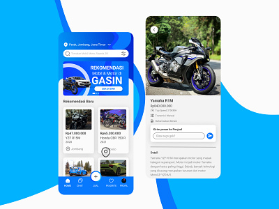 Car & motocycle Marketplace mobile app Concept