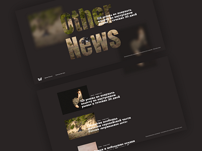 Other News Main Page dark design ui