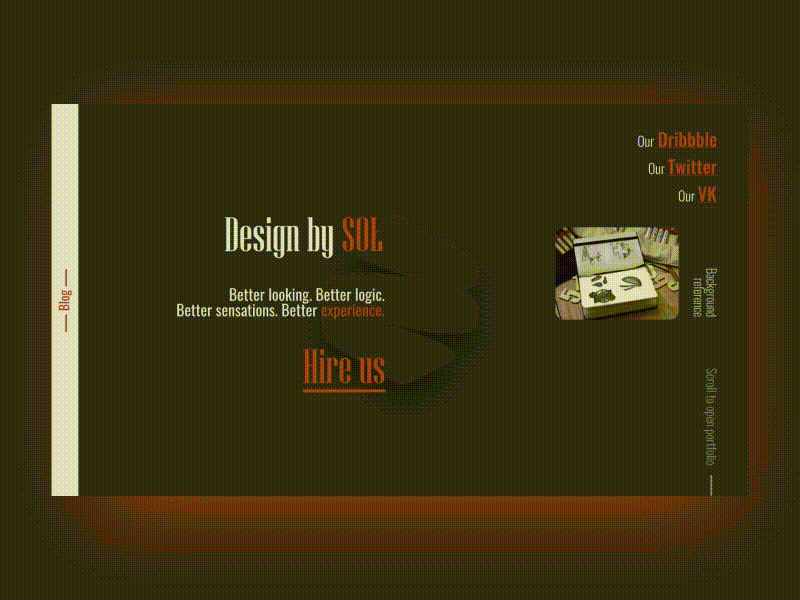 SOŁ Portfolio To Blog Transition animation blog design agency ui webdesign