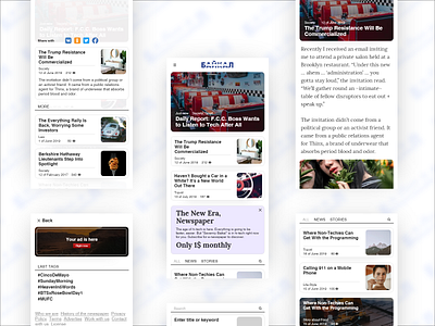 News Website Mobile Final design light news newspaper redesign ui