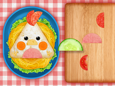 Bento Box Shapes - onigiri chicken bento apps chicken children cute food games ios ipad iphone japanese kids lunch
