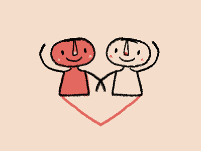 We are stronger together concept cute drawing illustration love procreate texture tolerance welcome
