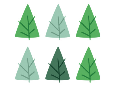 Trees pattern card design digital illustration pattern trees xmas